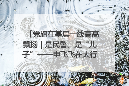 党旗在基层一线高高飘扬｜是民警、是“儿子”——申飞飞在太行山中的一线坚守
