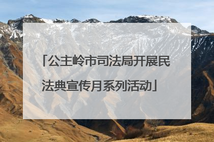 公主岭市司法局开展民法典宣传月系列活动