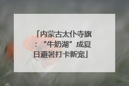 内蒙古太仆寺旗：“牛奶湖”成夏日避暑打卡新宠