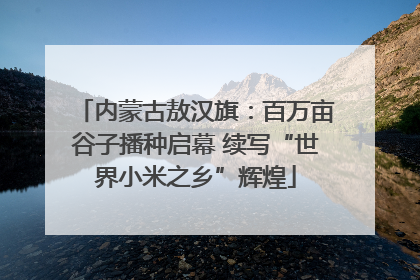 内蒙古敖汉旗：百万亩谷子播种启幕 续写“世界小米之乡”辉煌