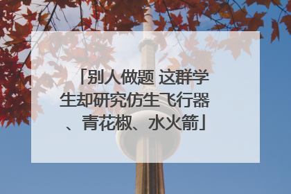 别人做题 这群学生却研究仿生飞行器、青花椒、水火箭