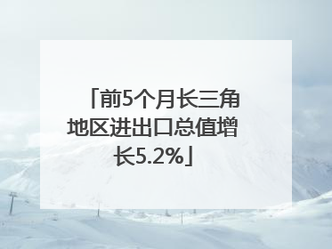 前5个月长三角地区进出口总值增长5.2%