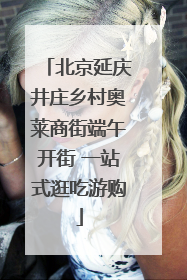 北京延庆井庄乡村奥莱商街端午开街 一站式逛吃游购