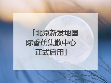 北京新发地国际香蕉集散中心正式启用