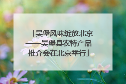 吴堡风味绽放北京——吴堡县农特产品推介会在北京举行