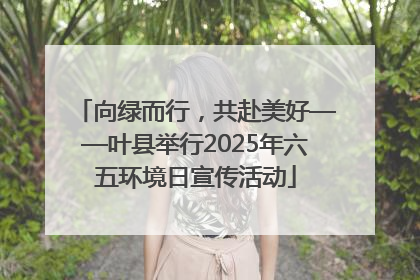 向绿而行，共赴美好——叶县举行2025年六五环境日宣传活动