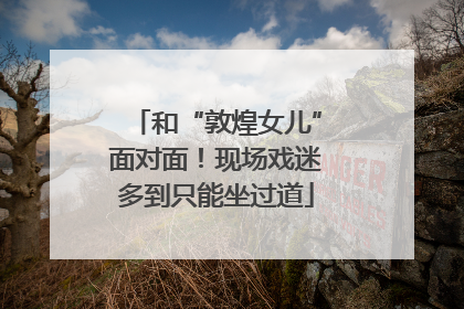 和“敦煌女儿”面对面！现场戏迷多到只能坐过道