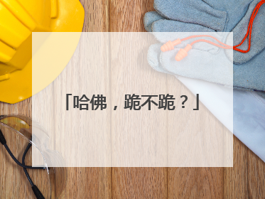 哈佛，跪不跪？