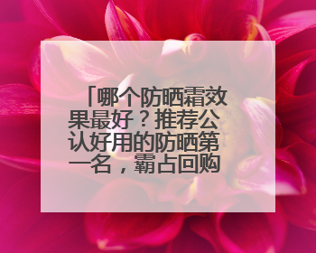 哪个防晒霜效果最好？推荐公认好用的防晒第一名，霸占回购榜首！