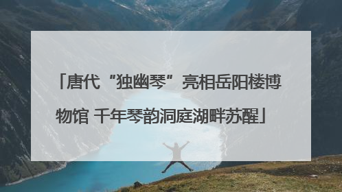 唐代“独幽琴”亮相岳阳楼博物馆 千年琴韵洞庭湖畔苏醒