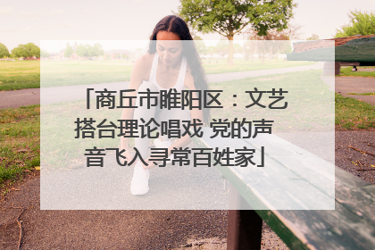 商丘市睢阳区：文艺搭台理论唱戏 党的声音飞入寻常百姓家