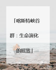 喀斯特峡谷群：生命演化的摇篮