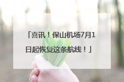 喜讯！保山机场7月1日起恢复这条航线！