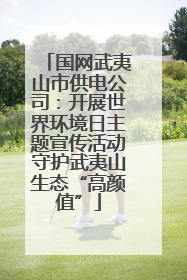 国网武夷山市供电公司：开展世界环境日主题宣传活动守护武夷山生态“高颜值”