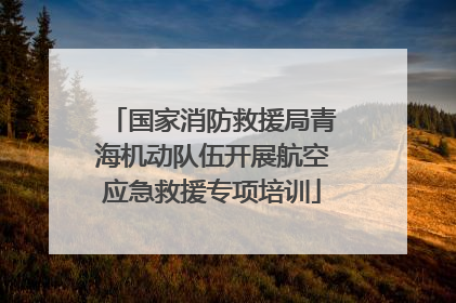 国家消防救援局青海机动队伍开展航空应急救援专项培训
