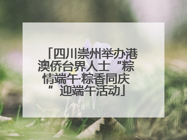 四川崇州举办港澳侨台界人士“粽情端午·粽香同庆”迎端午活动