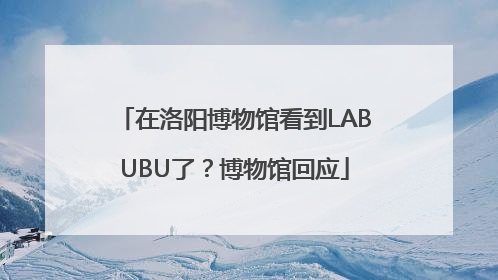 在洛阳博物馆看到LABUBU了？博物馆回应