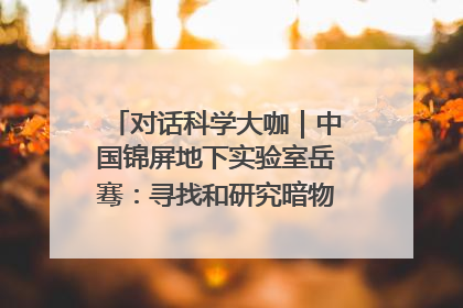 对话科学大咖｜中国锦屏地下实验室岳骞：寻找和研究暗物质，就是要去突破人类的认知边界