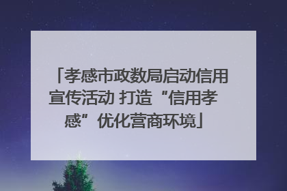 孝感市政数局启动信用宣传活动 打造“信用孝感”优化营商环境