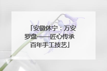 安徽休宁：万安罗盘——匠心传承百年手工技艺
