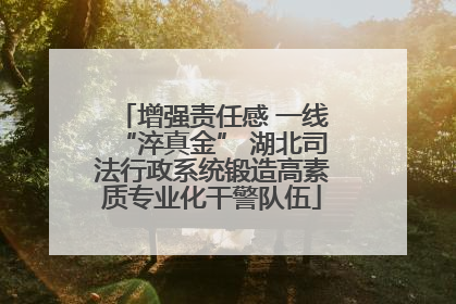 增强责任感 一线“淬真金” 湖北司法行政系统锻造高素质专业化干警队伍