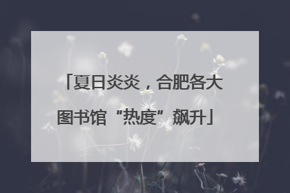 夏日炎炎，合肥各大图书馆“热度”飙升