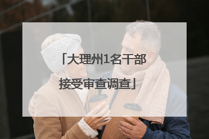 大理州1名干部接受审查调查