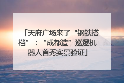 天府广场来了“钢铁搭档”：“成都造”巡逻机器人首秀实景验证