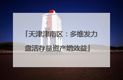 天津津南区：多维发力盘活存量资产增效益