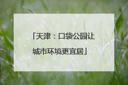 天津：口袋公园让城市环境更宜居