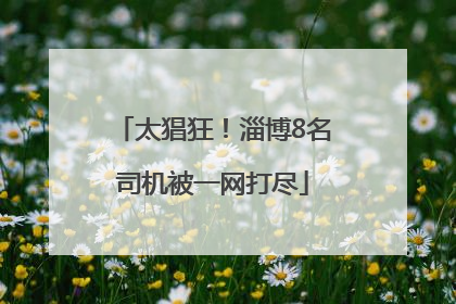 太猖狂！淄博8名司机被一网打尽