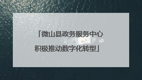 微山县政务服务中心积极推动数字化转型