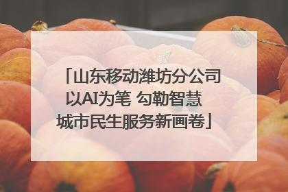 山东移动潍坊分公司以AI为笔 勾勒智慧城市民生服务新画卷