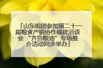 山东组团参加第二十一届粮食产销协作福建洽谈会 “齐鲁粮油”专场推介活动同步举办