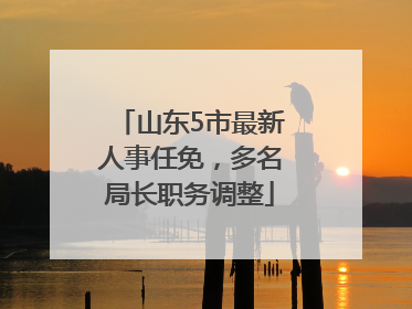 山东5市最新人事任免，多名局长职务调整