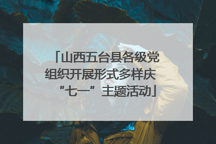 山西五台县各级党组织开展形式多样庆“七一”主题活动