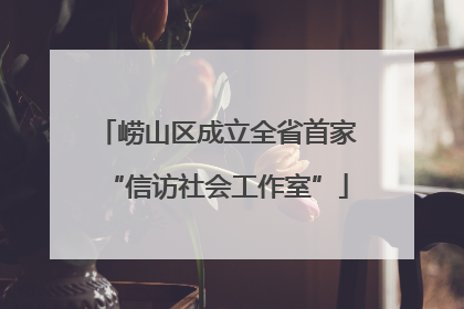 崂山区成立全省首家“信访社会工作室”