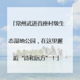常州武进首座村级生态湿地公园，在这里邂逅“诗和远方”！