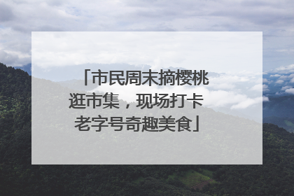 市民周末摘樱桃逛市集，现场打卡老字号奇趣美食