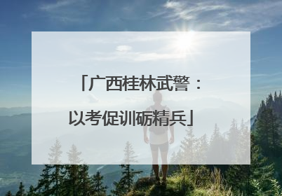 广西桂林武警：以考促训砺精兵