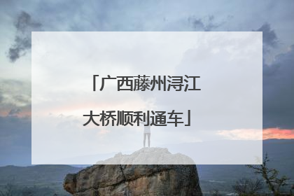 广西藤州浔江大桥顺利通车