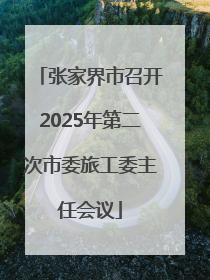 张家界市召开2025年第二次市委旅工委主任会议