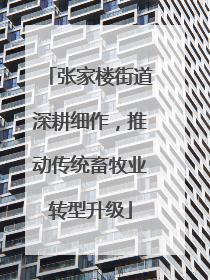 张家楼街道深耕细作，推动传统畜牧业转型升级