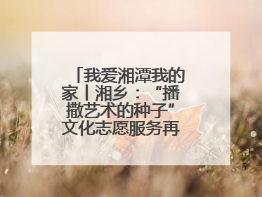 我爱湘潭我的家丨湘乡：“播撒艺术的种子”文化志愿服务再开“繁花”