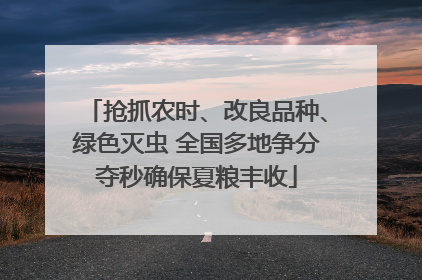 抢抓农时、改良品种、绿色灭虫 全国多地争分夺秒确保夏粮丰收