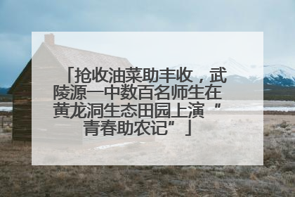 抢收油菜助丰收，武陵源一中数百名师生在黄龙洞生态田园上演“青春助农记”