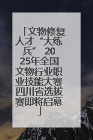 文物修复人才“大练兵” 2025年全国文物行业职业技能大赛四川省选拔赛即将启幕