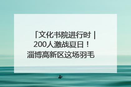 文化书院进行时｜200人激战夏日！淄博高新区这场羽毛球比赛太酷