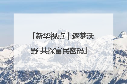 新华视点｜逐梦沃野 共探富民密码