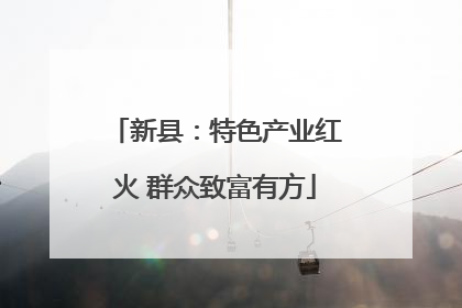 新县：特色产业红火 群众致富有方